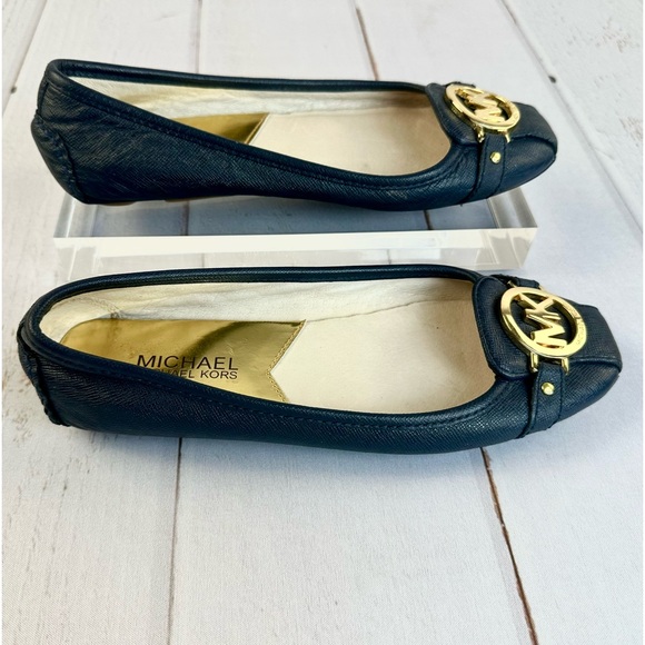 Michael Kors Navy Blue Fulton Moccasin Ballet Flat Size 9.5 - Picture 14 of 15
